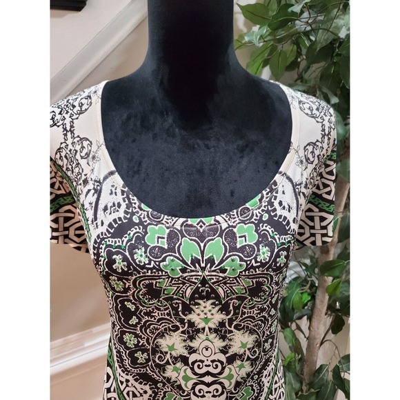 Style & Co. Women's Multicolor Polyester Scoop Neck Short Sleeve Top Blouse XL - Picture 2 of 12